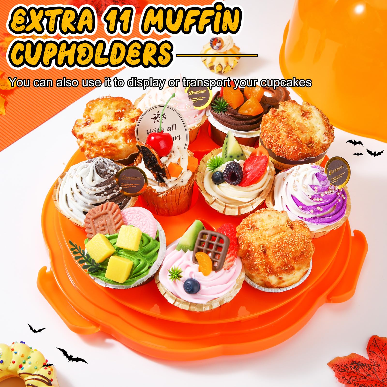 Amazon.com: Zhehao 10 Inch Fall Cake Carrier Holds, Pumpkin Cake